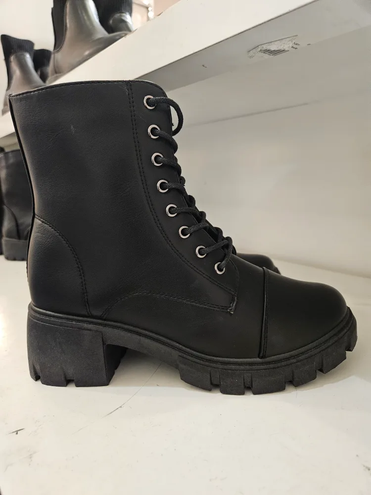 Black Lace-Up Boots thumbnail