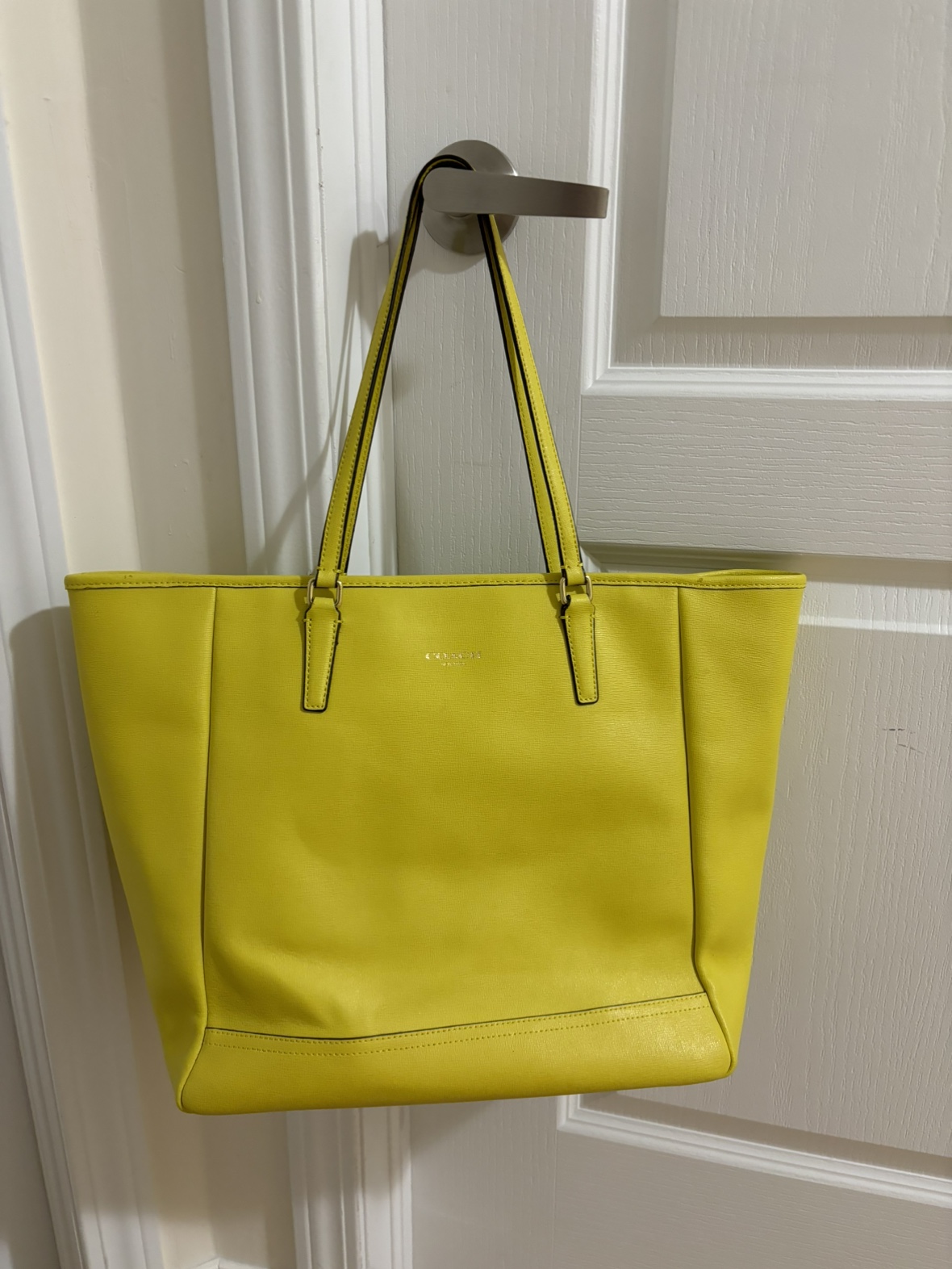 Coach Yellow Leather Tote Bag