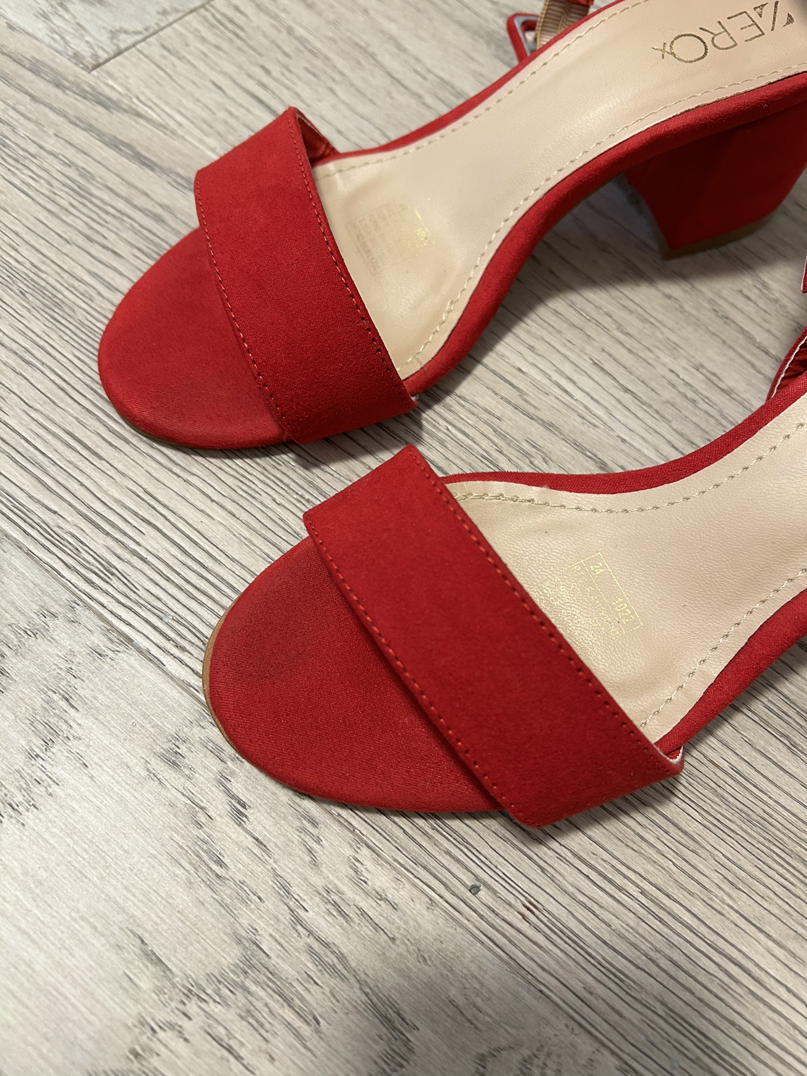 Red Block Heel Sandals - photo 4