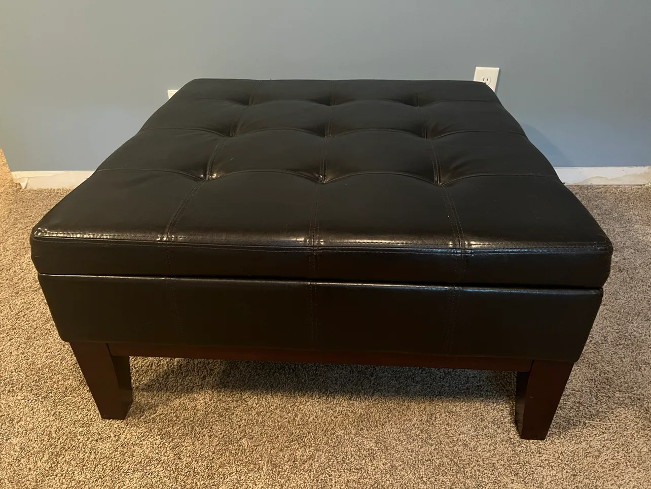 Black Storage Ottoman thumbnail