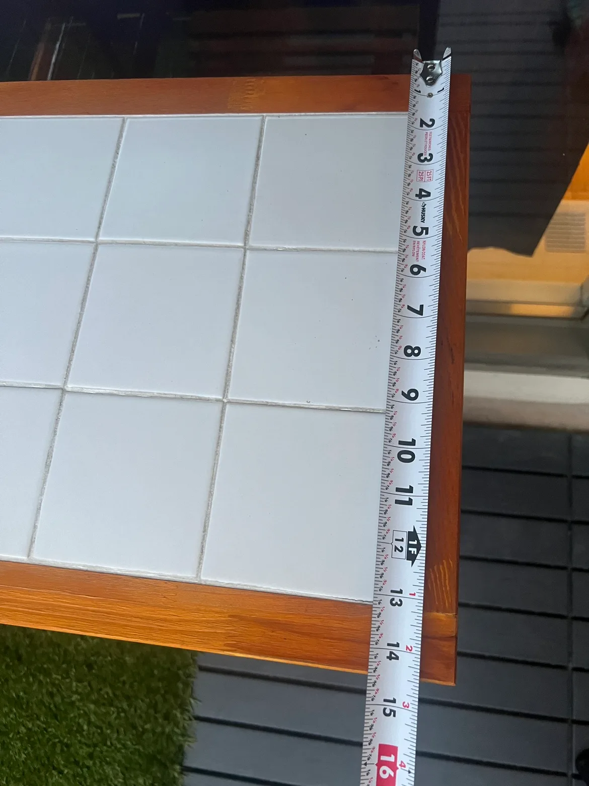 Wooden Bar Cart on Wheels - Tile surface image indicator(9)