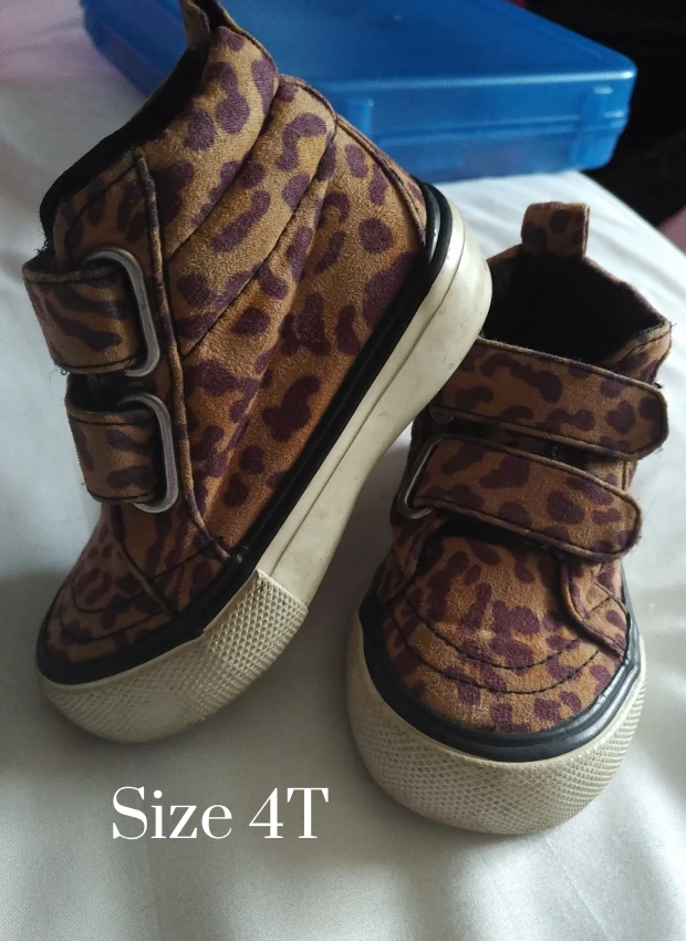 Toddler Leopard Print High Top Sneakers