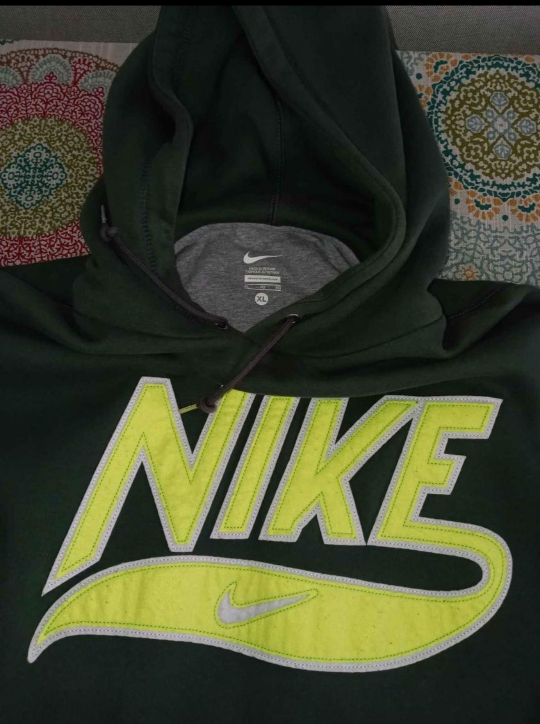 Nike Green Hoodie with Yellow Logo