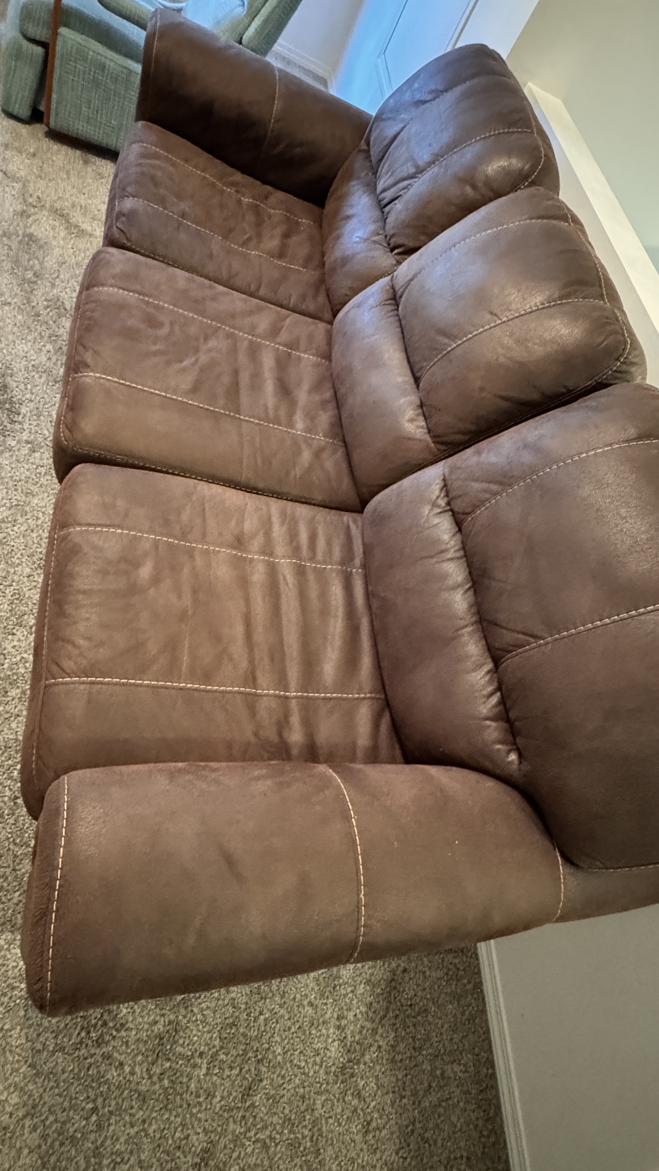 Brown leather Couch, Pet and Smoke Free