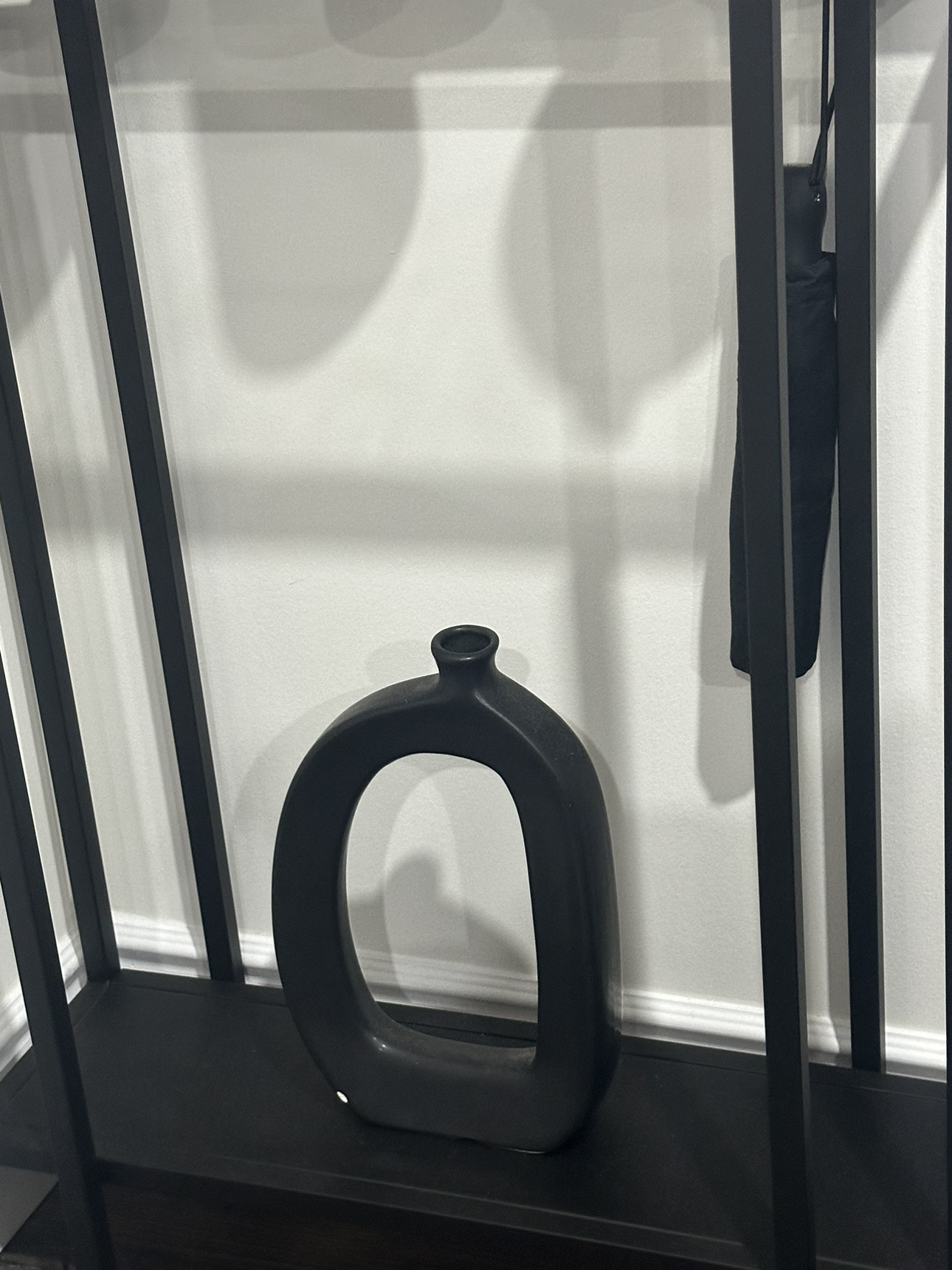 Black Glass Top Console Table - photo 5