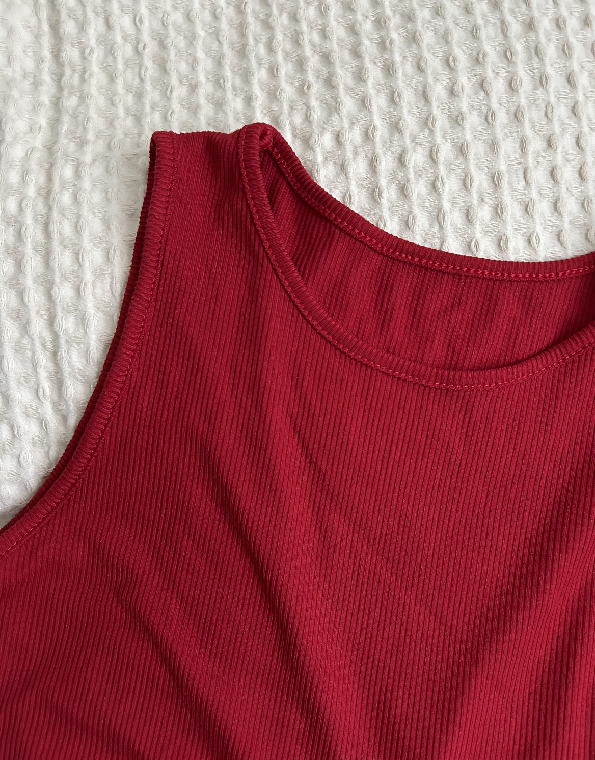 Red Asymmetrical Crop Top - photo 2