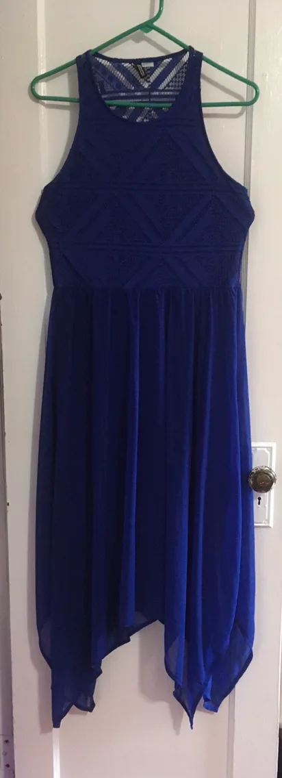 H&M Midi Blue Lace Dress thumbnail