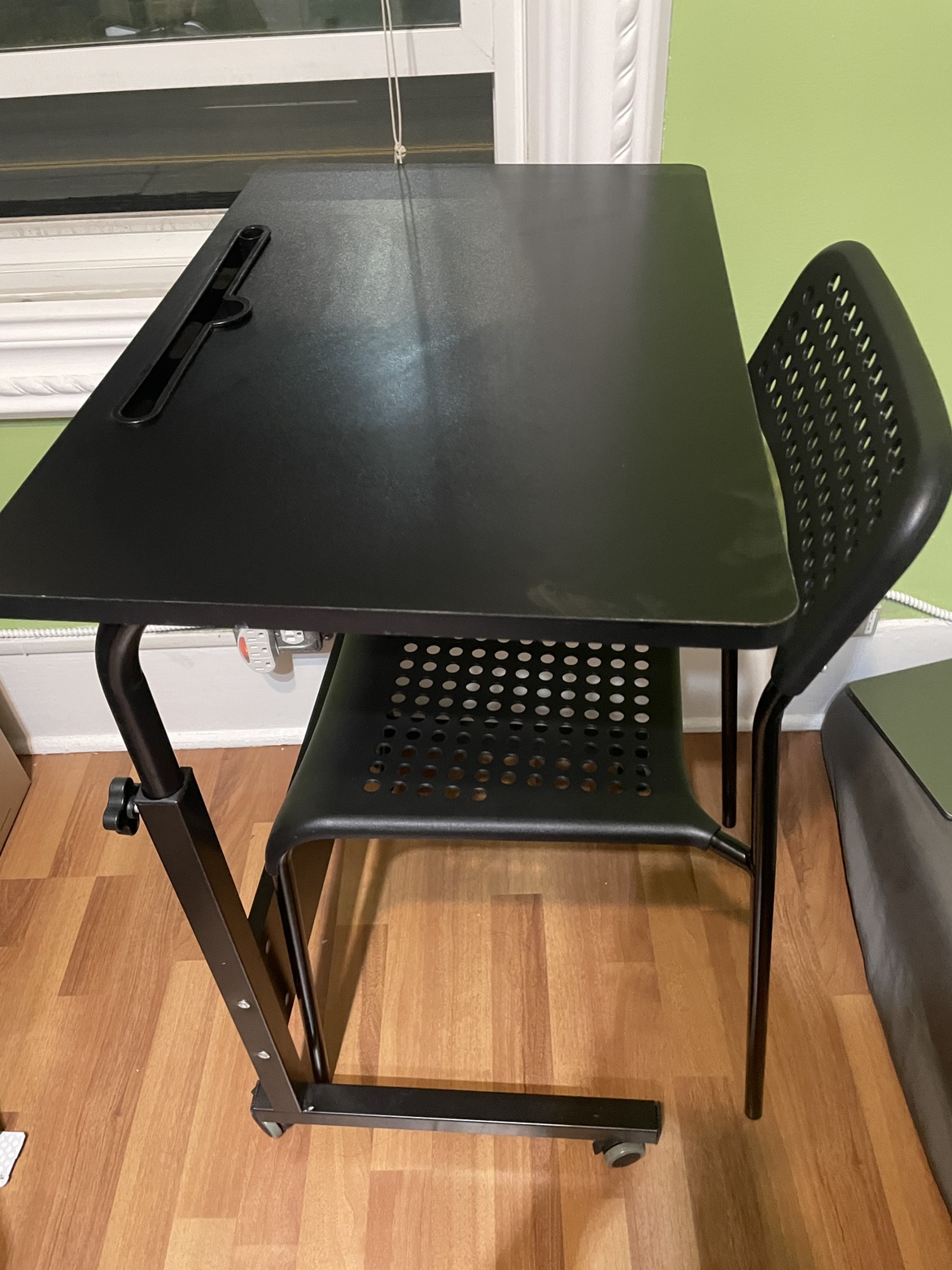 Black Desk and Chair Set - photo 2