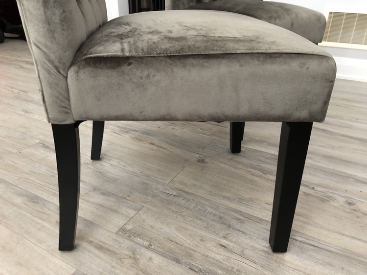 Grey Velvet Dining Chairs (Set of Two) - photo 3