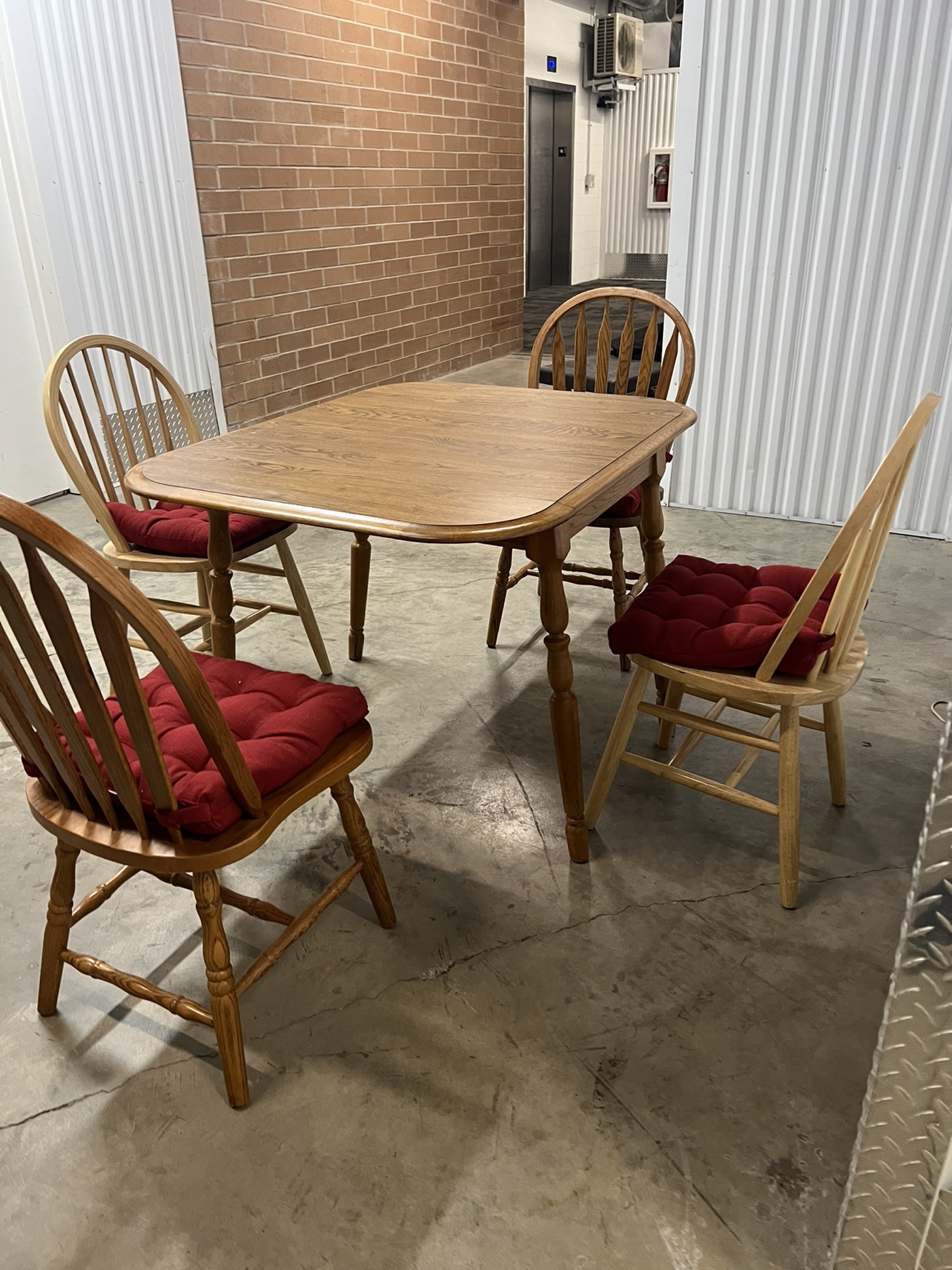 Wooden Table and Four Chairs - photo 3