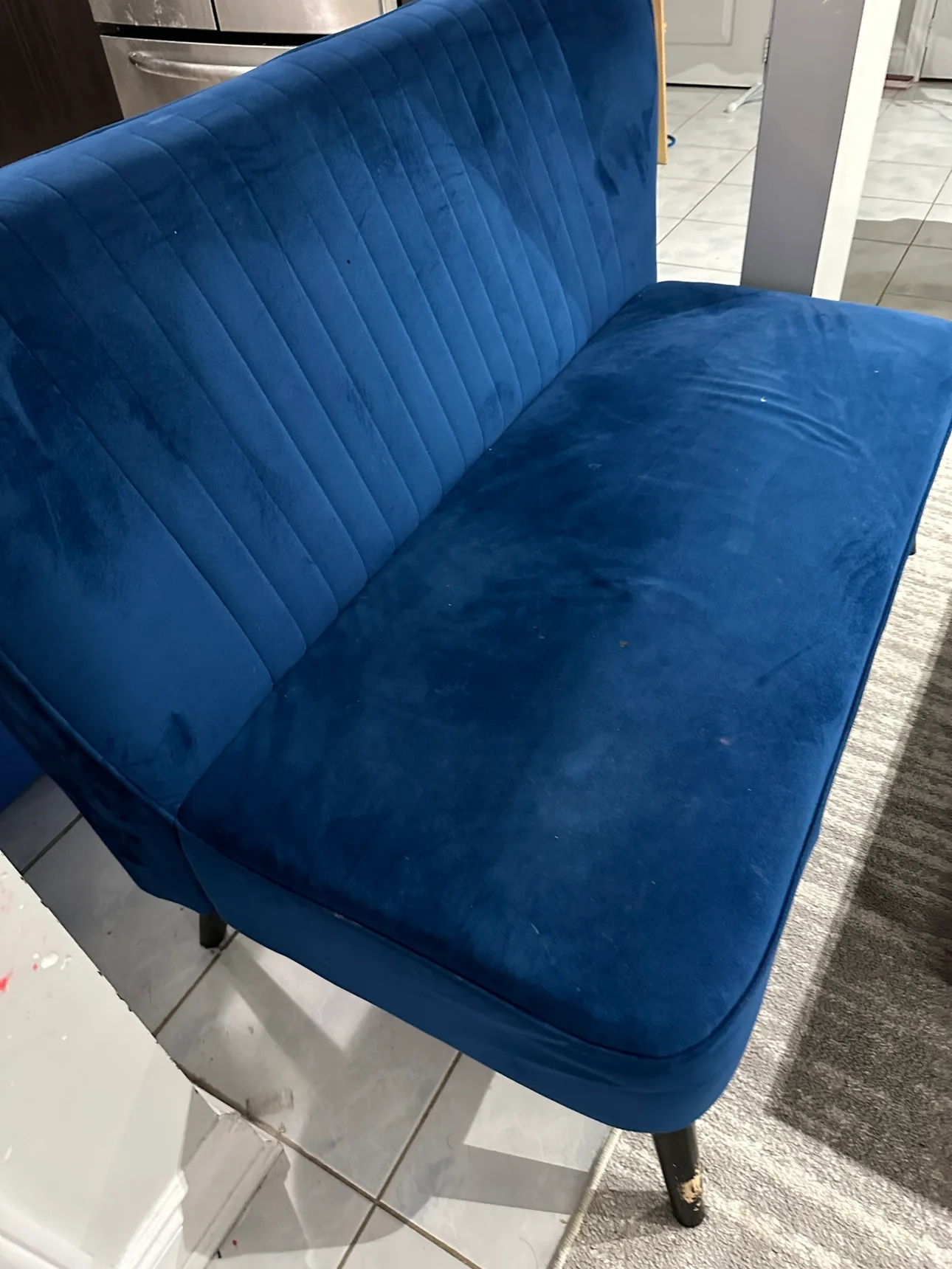 Blue Velvet Loveseat thumbnail