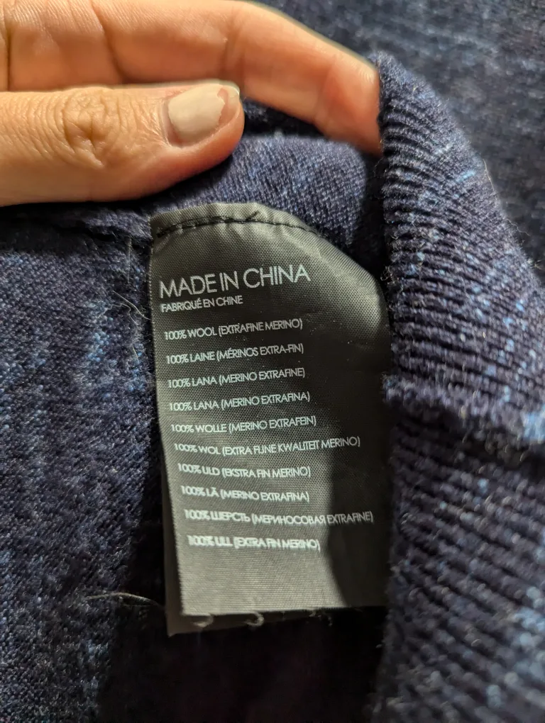 club monaco navy Marino wool sweater - large image indicator(3)