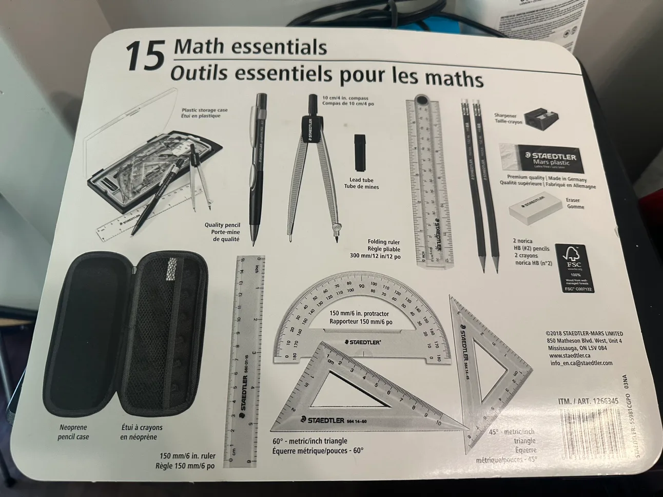 Staedtler 15 piece math set. Brand new and sealed. image indicator(2)
