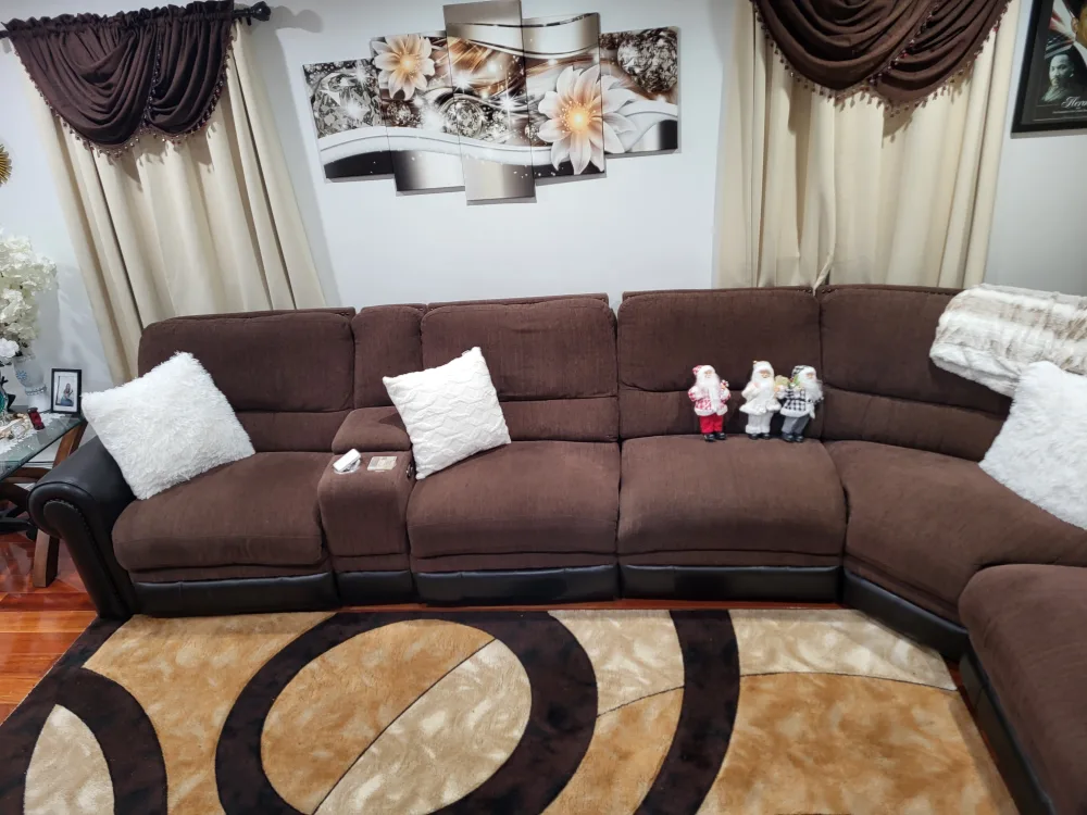 Brown Sectional Sofa image indicator(2)