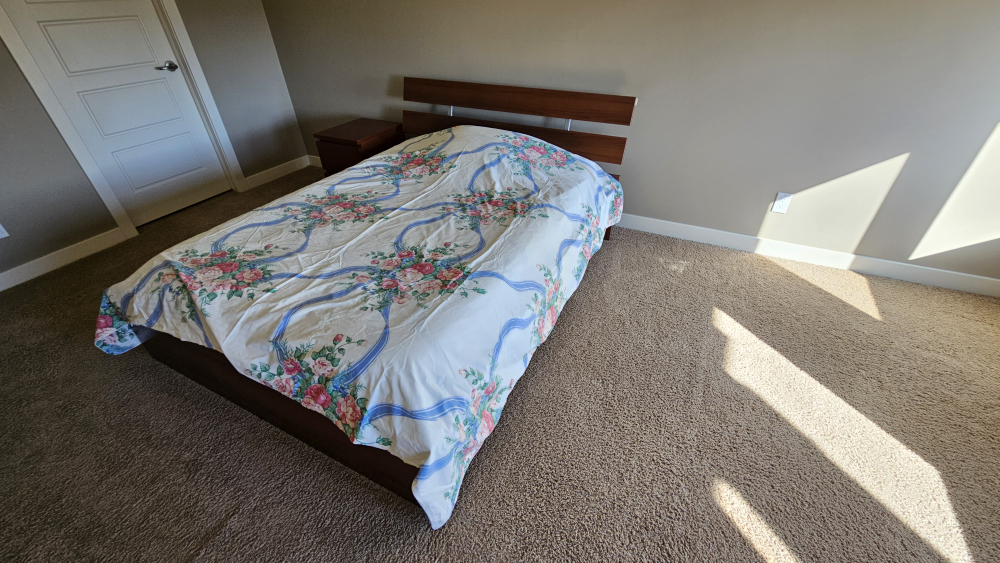 Double Bed Frame with Headboard and Nightstand