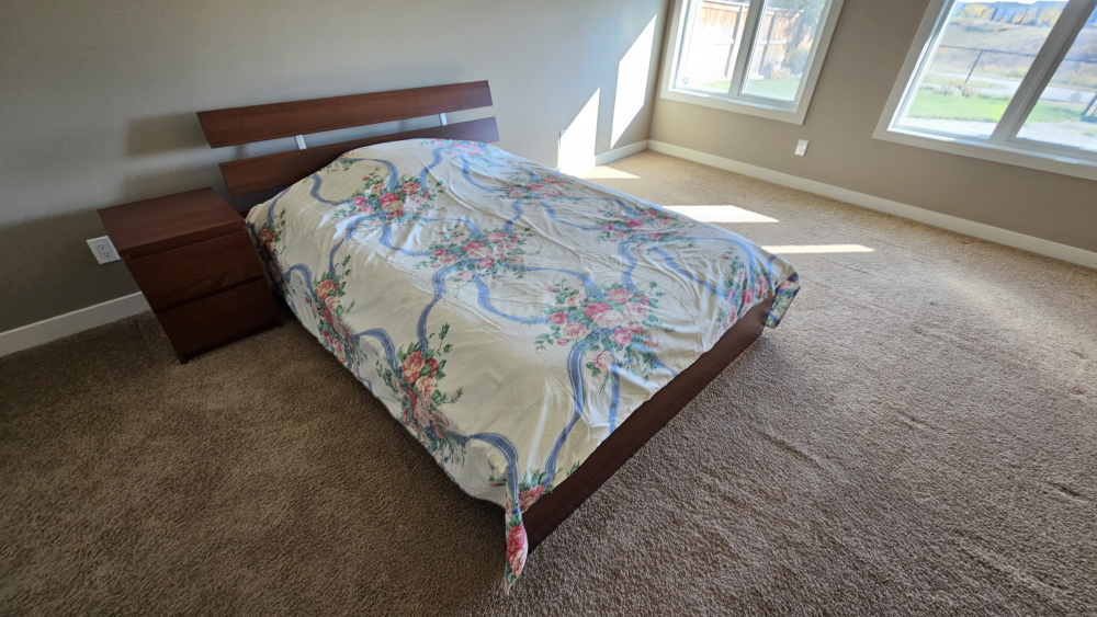 Double Bed Frame with Headboard and Nightstand - photo 2