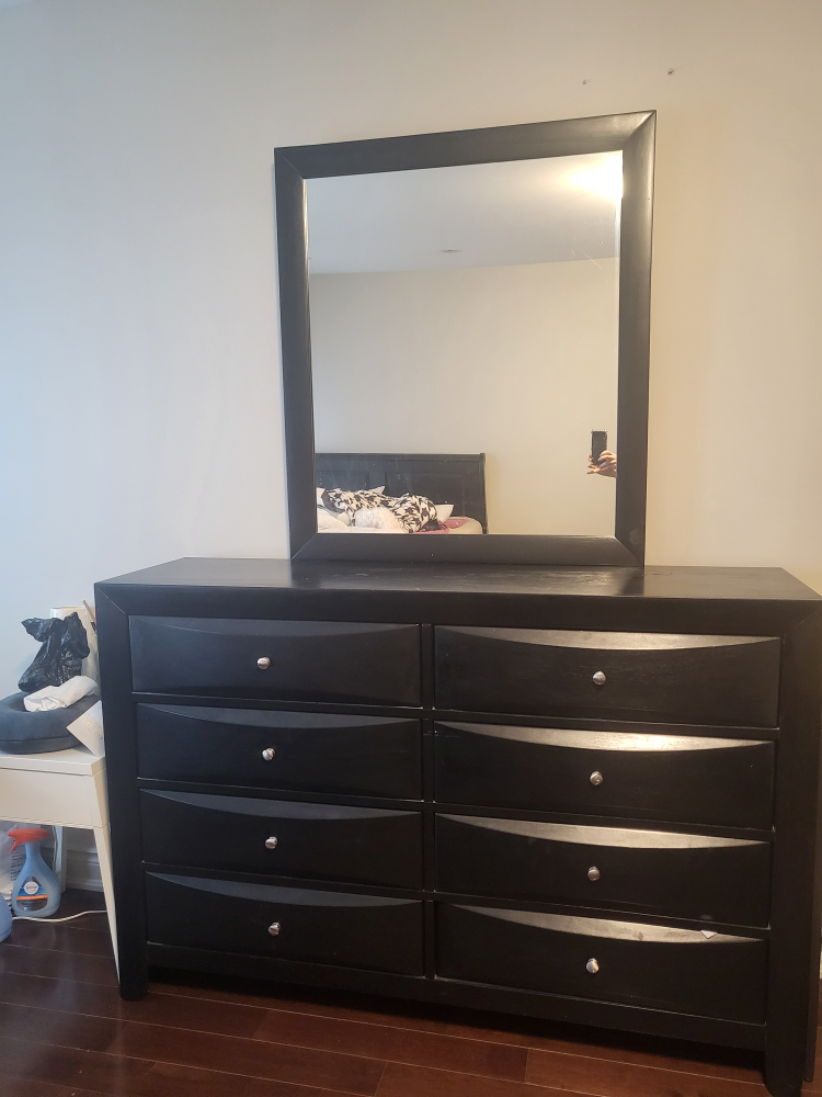 Black dresser with mirror - photo 2