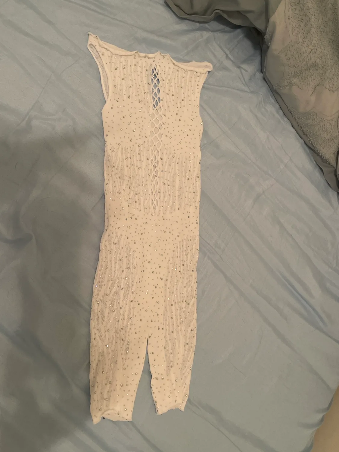 White Rhinestone Bodysuit image indicator(2)