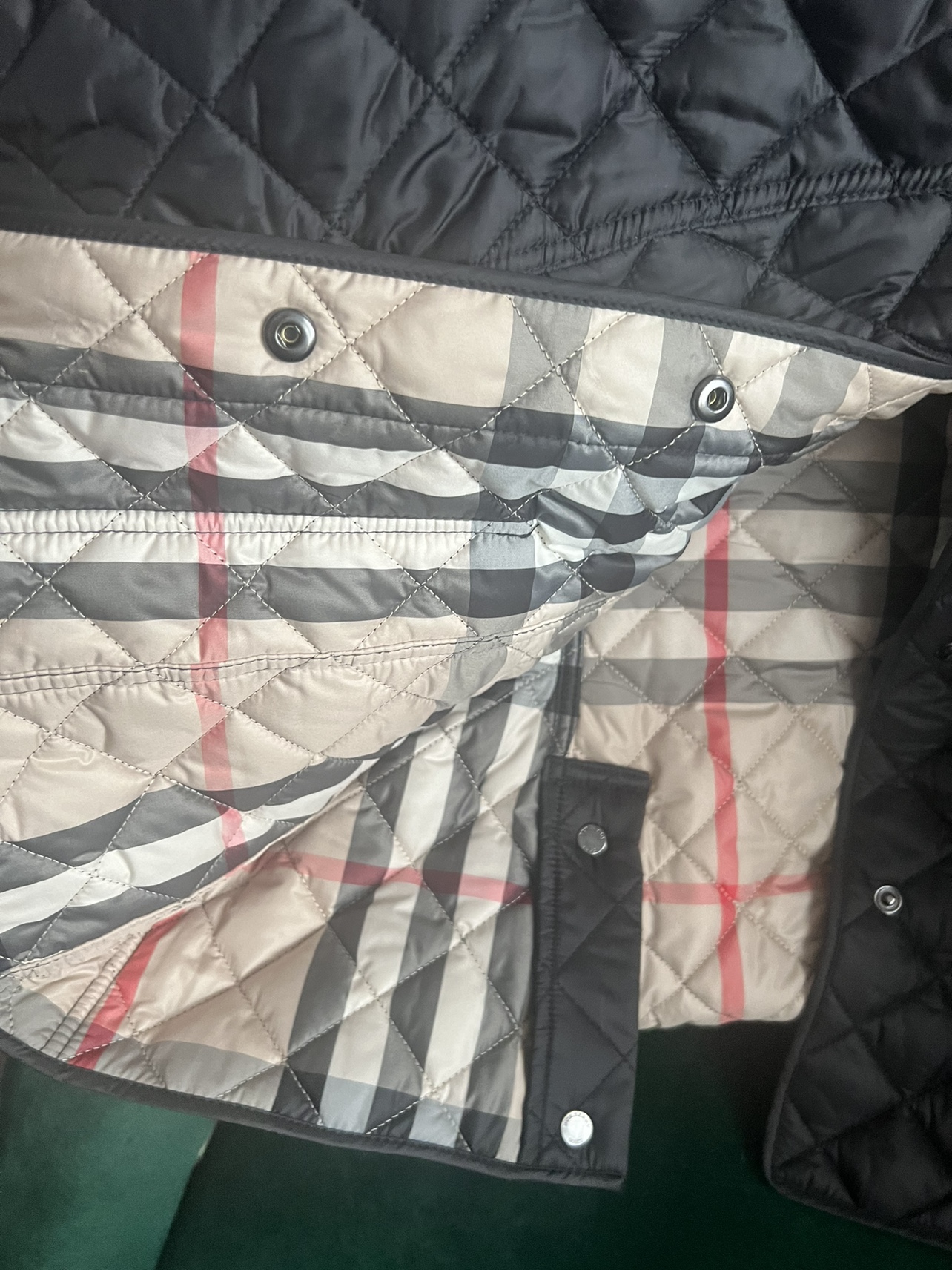 Black Burberry Quilted Jacket
