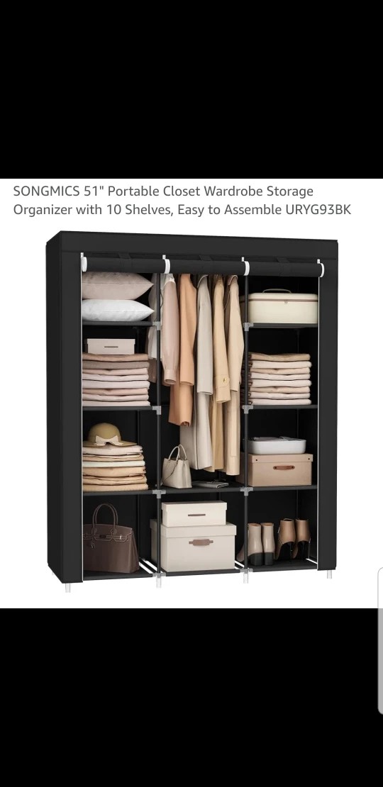 SONGMICS 51" Portable Closet