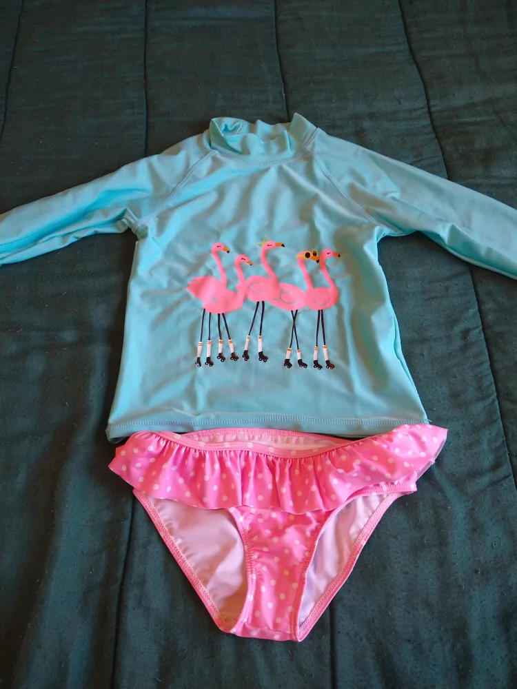 New Girls Flamingo Swimsuit image indicator(2)