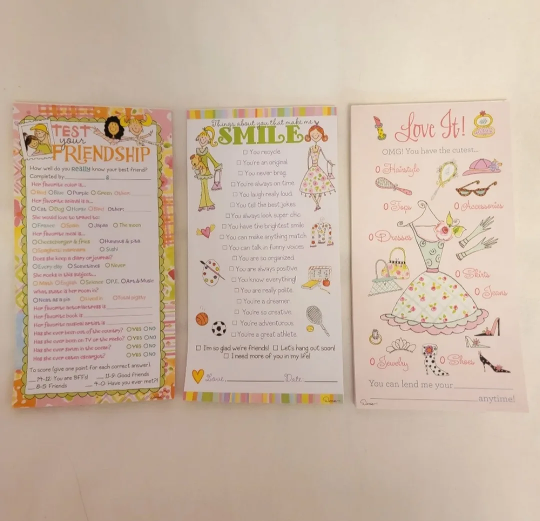 Set of 9 Girls' Friendship Activity Notepads image indicator(2)