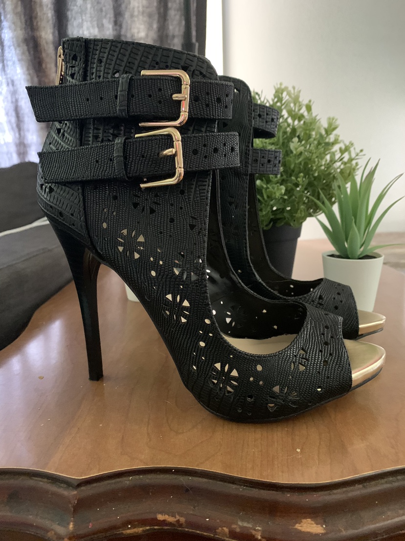Black Cut Out Heels
