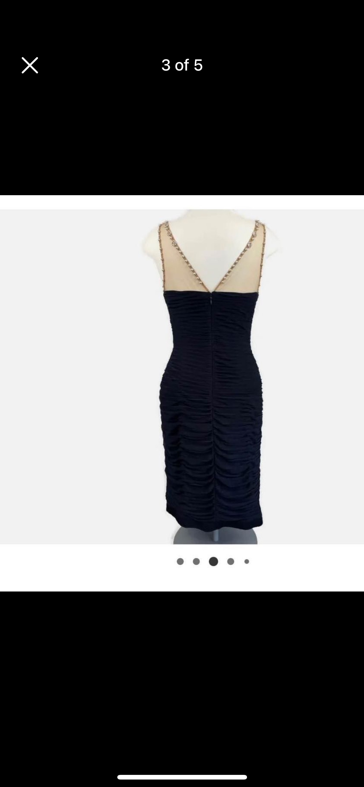 Black Beaded Cocktail Dress - photo 2
