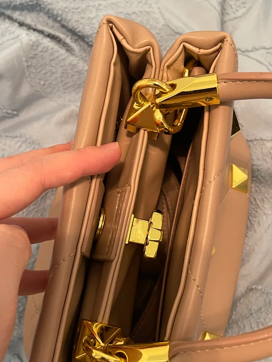 Valentino Feature Pink Quilted Handbag image indicator(9)