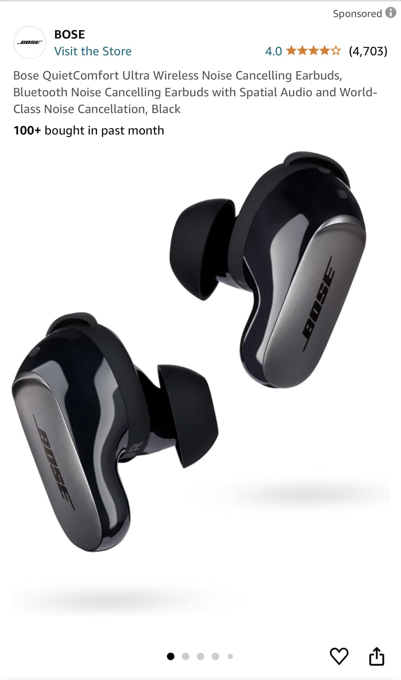 Bose QuietComfort Ultra Earbuds - Black