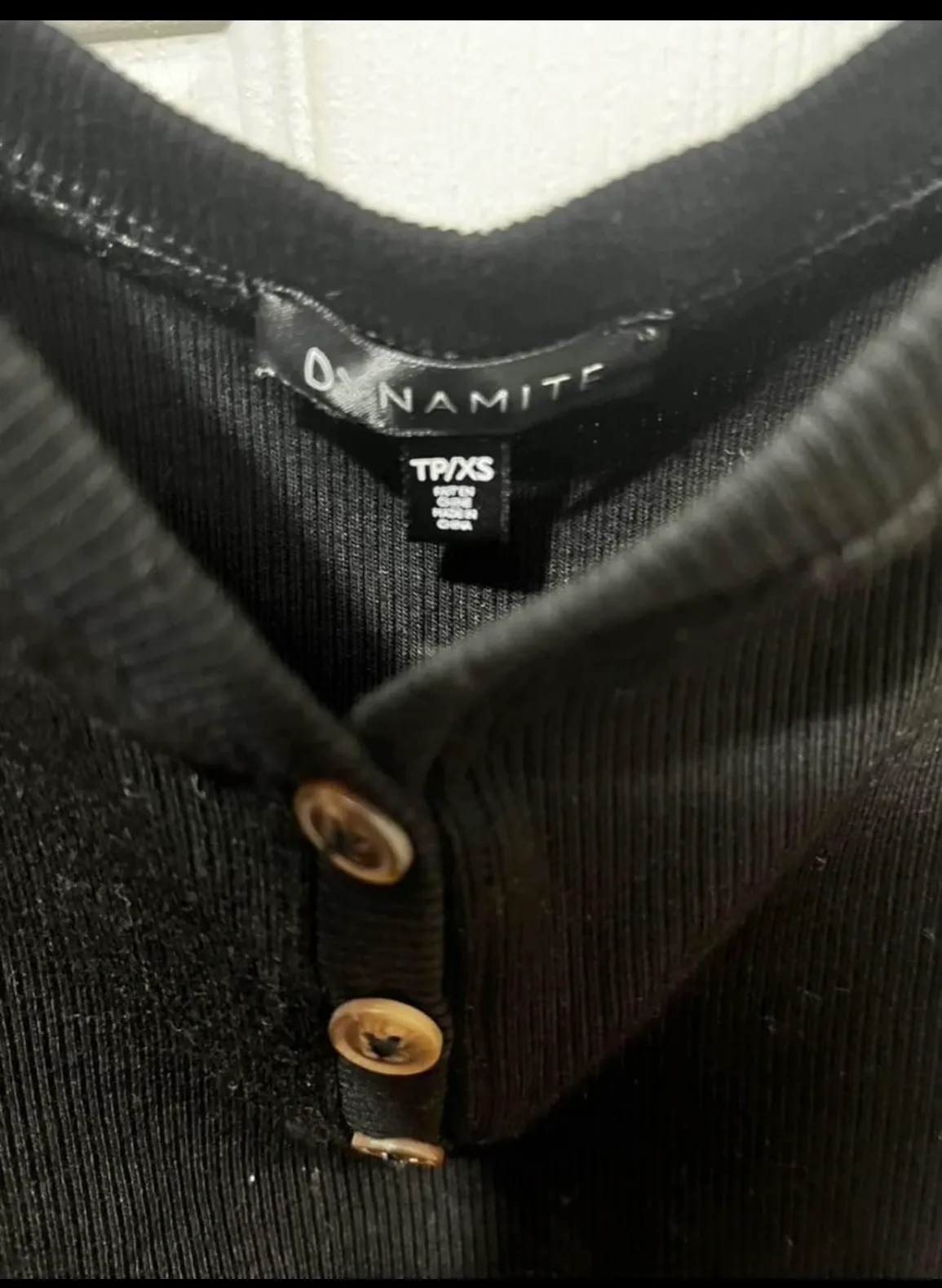 Dynamite Black Ribbed Tank Top image indicator(4)