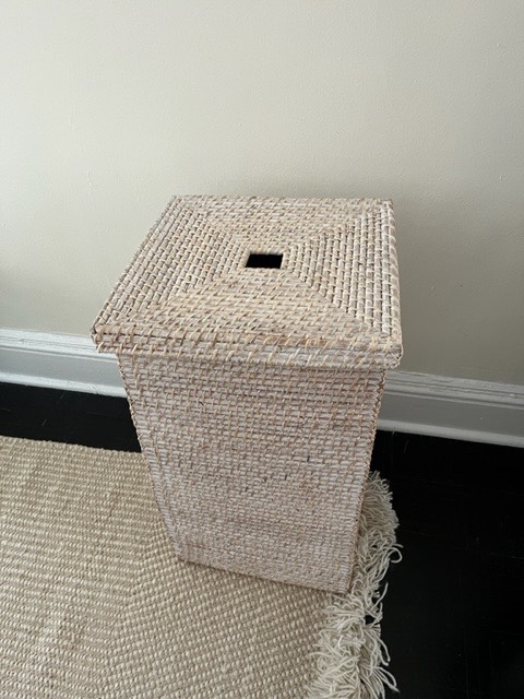 White Wicker Laundry Basket