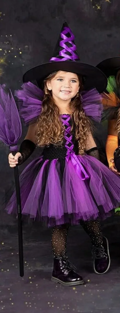 Halloween Witch Costume for girls (brand new 8-9 yrs old) image indicator(3)