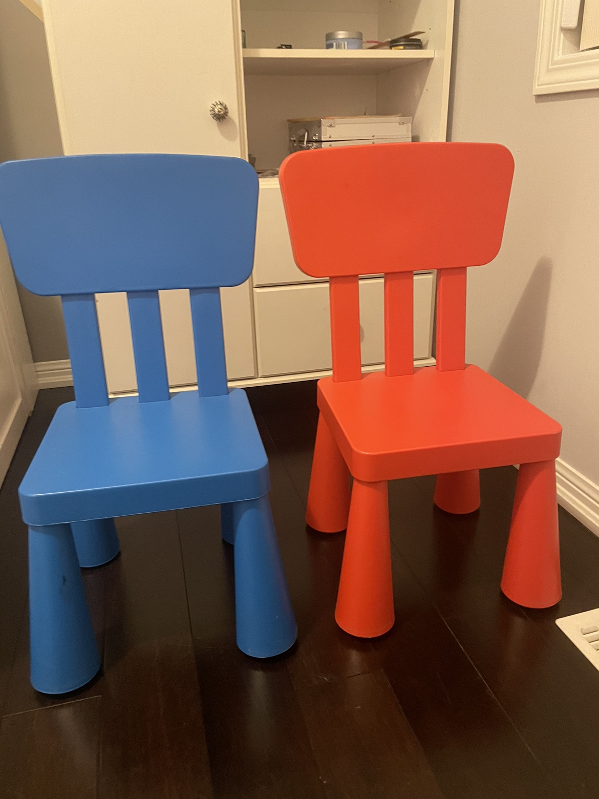 IKEA Children's Chairs - Blue and Red - photo 2