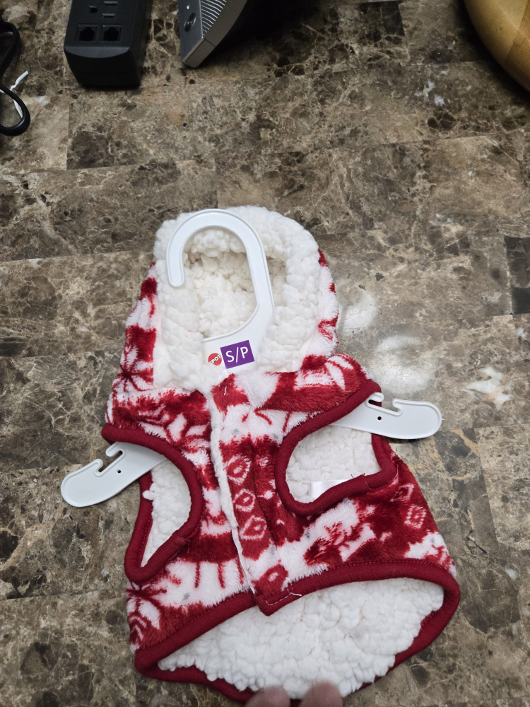 Red and White Reindeer Dog Sweater