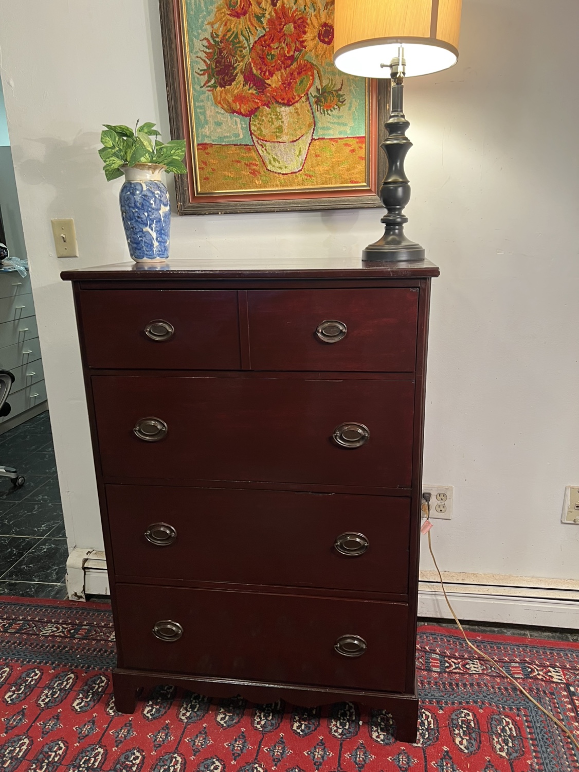 Cabernet Color 4 Drawers Dresser - Delivery Extra