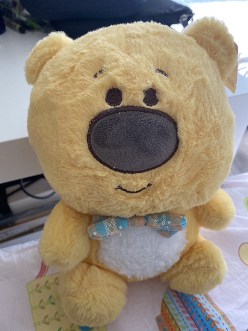 Yellow Plush Bear with Bow Tie