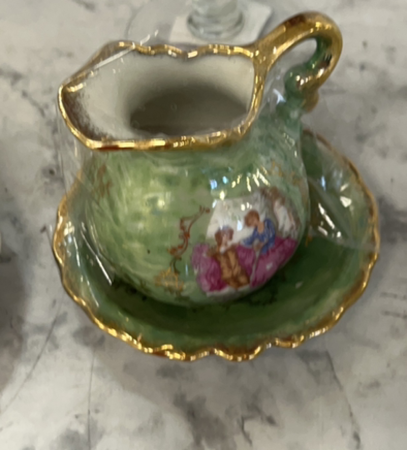 Vintage Cream Pitcher & Saucer - Japan
