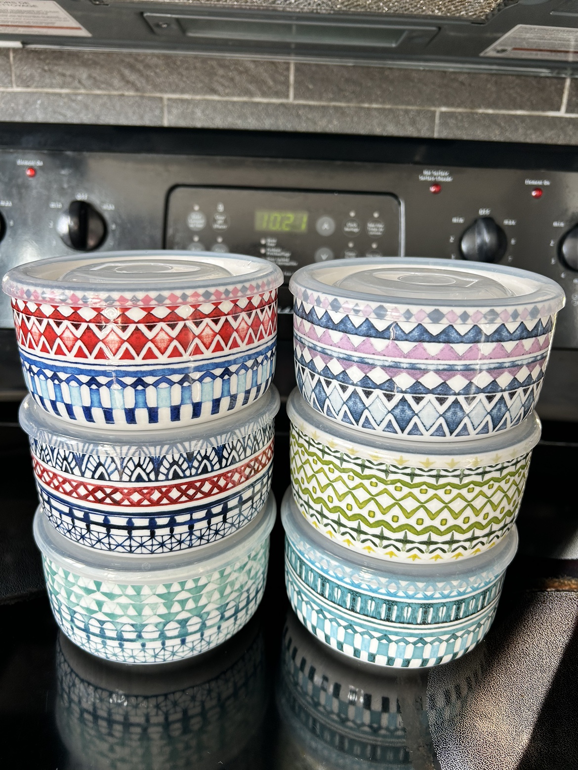 Signature 6-Piece Stoneware Bowl Set with Vented Lids - photo 2
