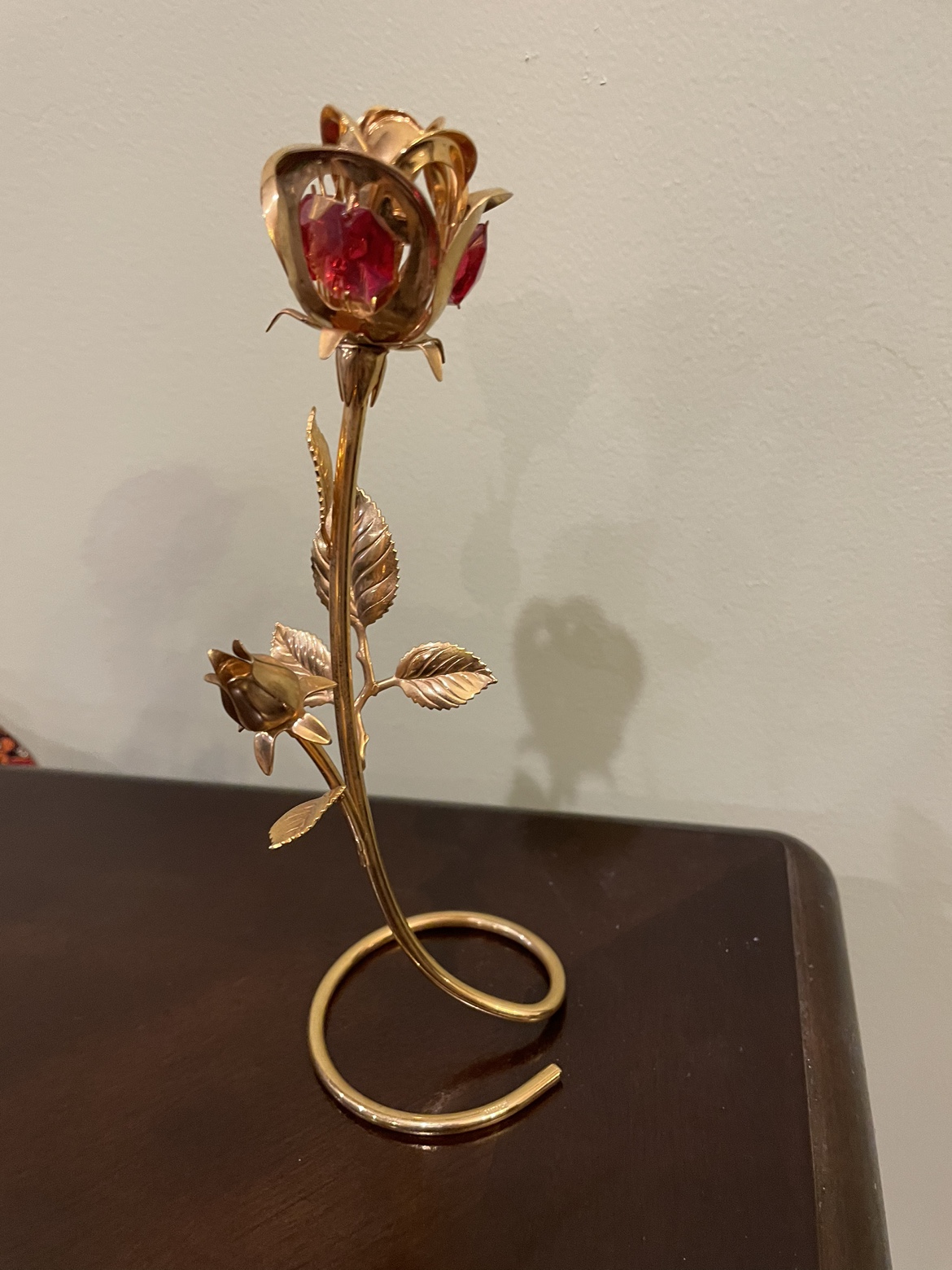 Matashi Gold Rose with Red Crystals - photo 2