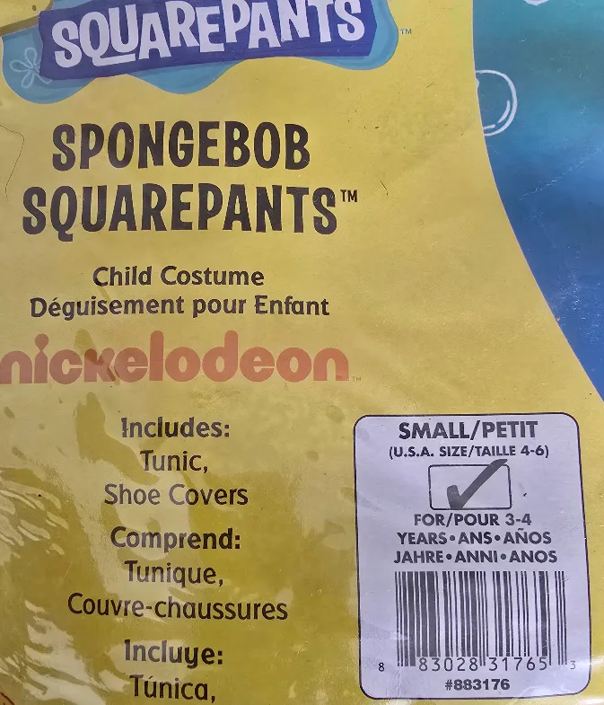 #Halloween SpongeBob SquarePants Child Costume image indicator(2)