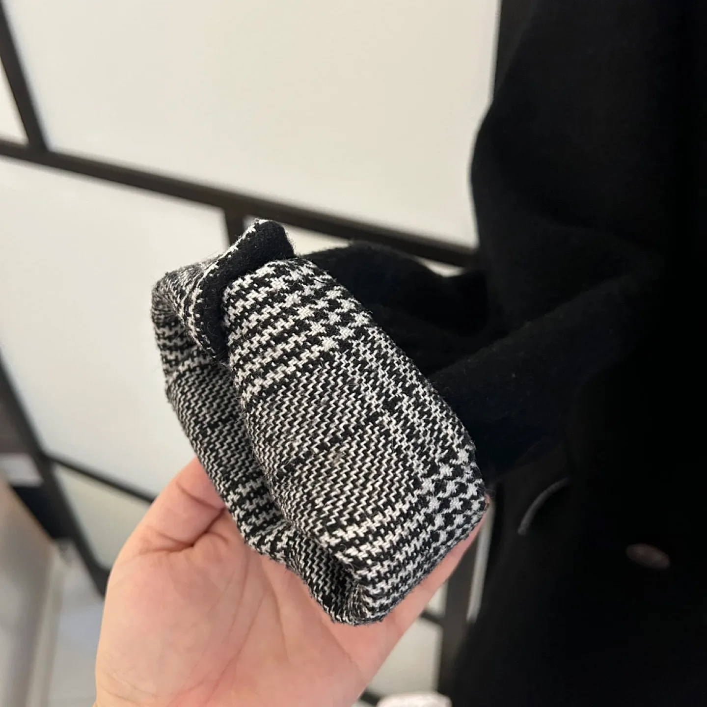 Dry cleaned Women's Black Coat image indicator(4)