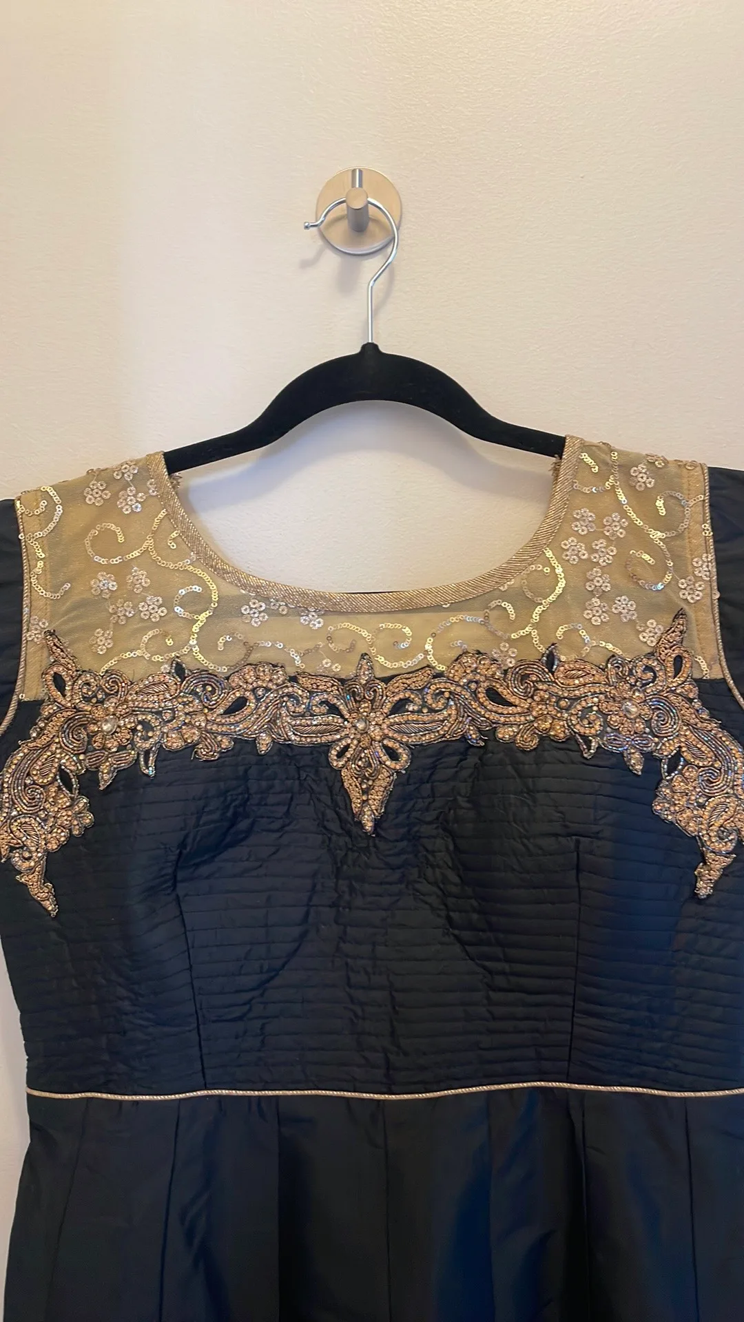 Black & Golden Anarkali Suit Set 🪔 (SMALL) New image indicator(3)