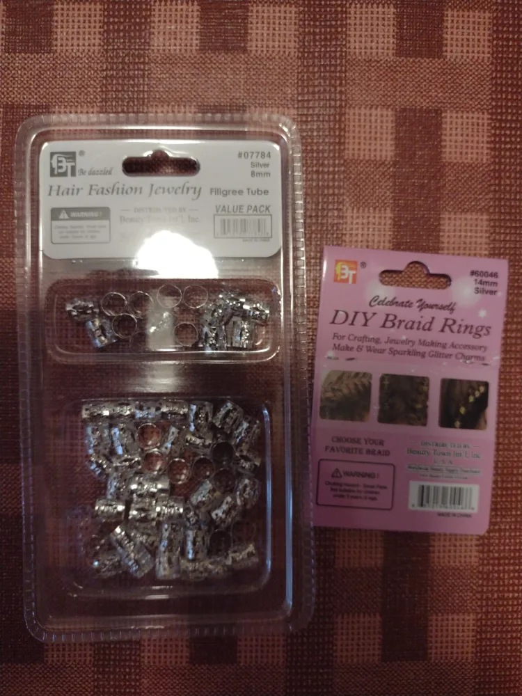 #freecycle Clore' Beauty Supply - DIY Braid Rings Silver image indicator(2)