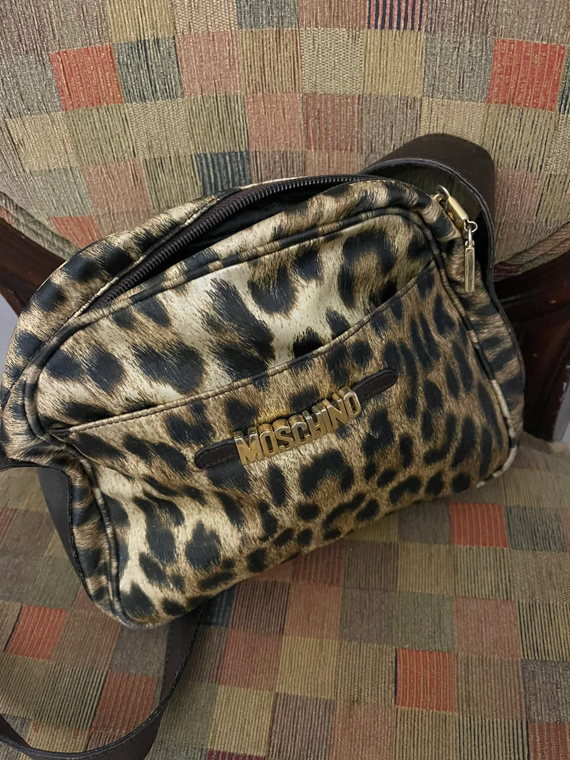 Moschino Leopard Print Crossbody Bag image indicator(3)