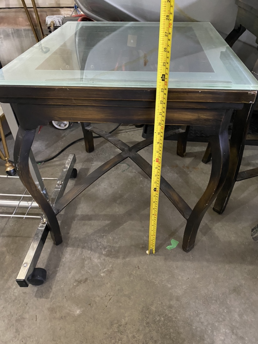 Glass Top End Table - photo 4