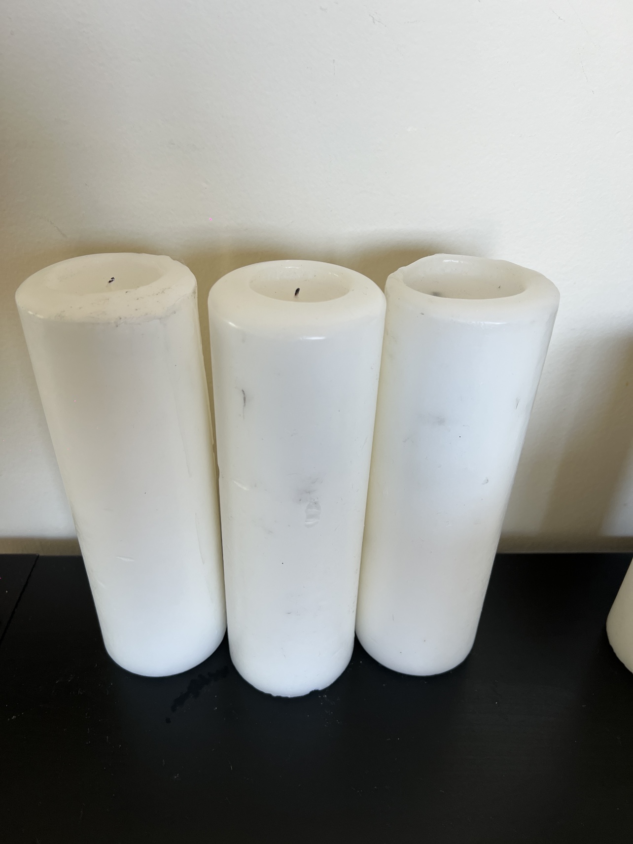 White Pillar Candles - photo 2