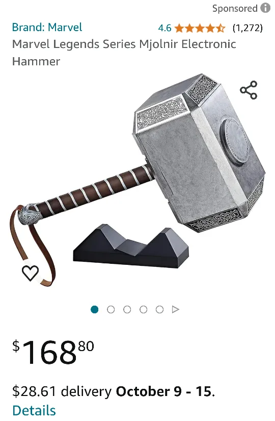 Marvel Legends Series Mjolnir Electronic Hammer image indicator(2)