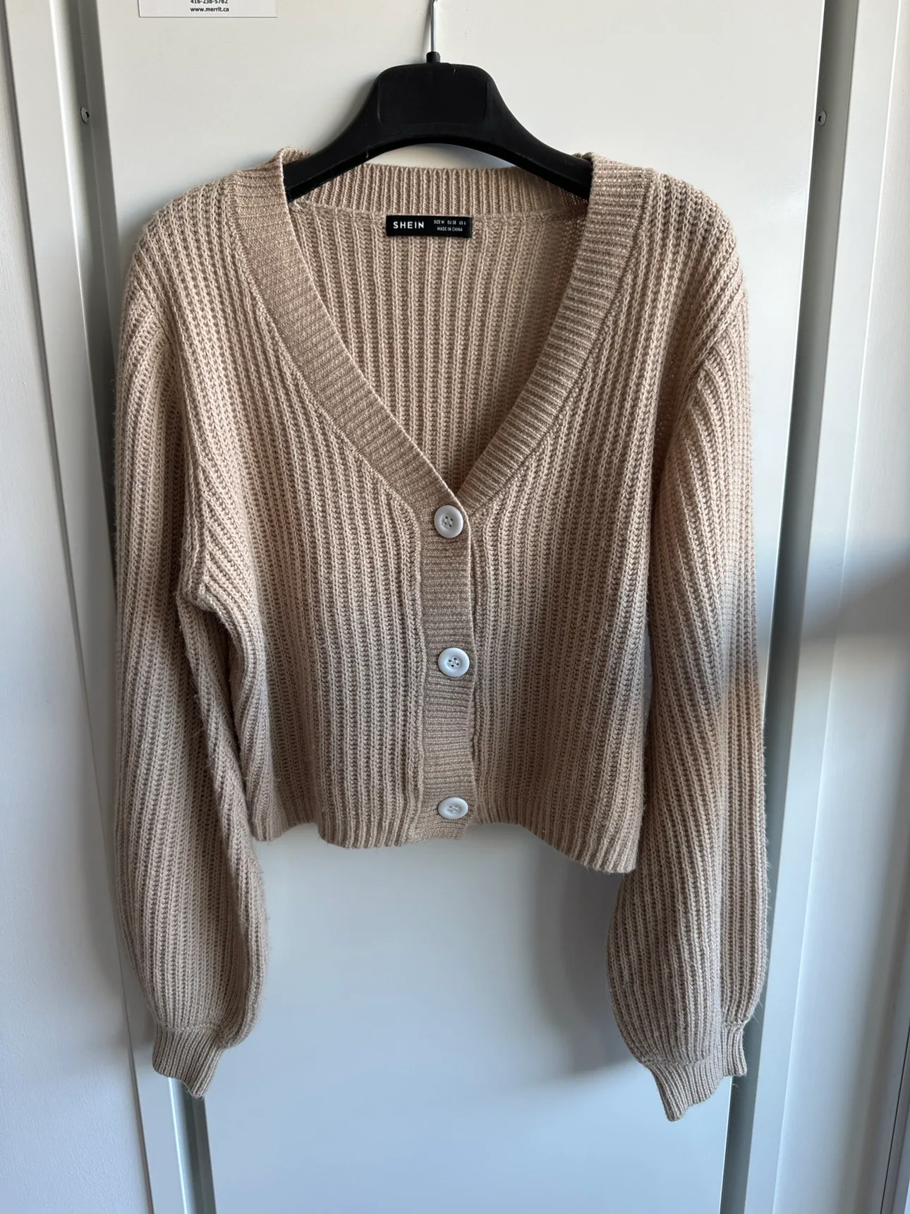 Beige Knit Cardigan thumbnail