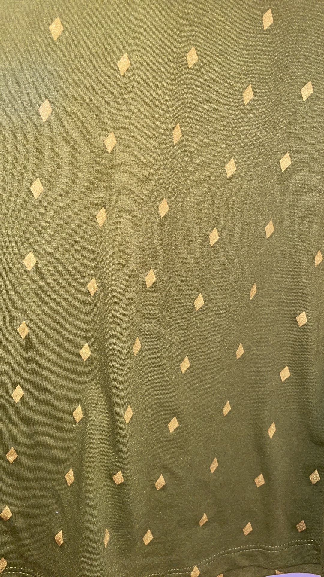 Green Shirt with Gold Diamond Pattern - photo 5